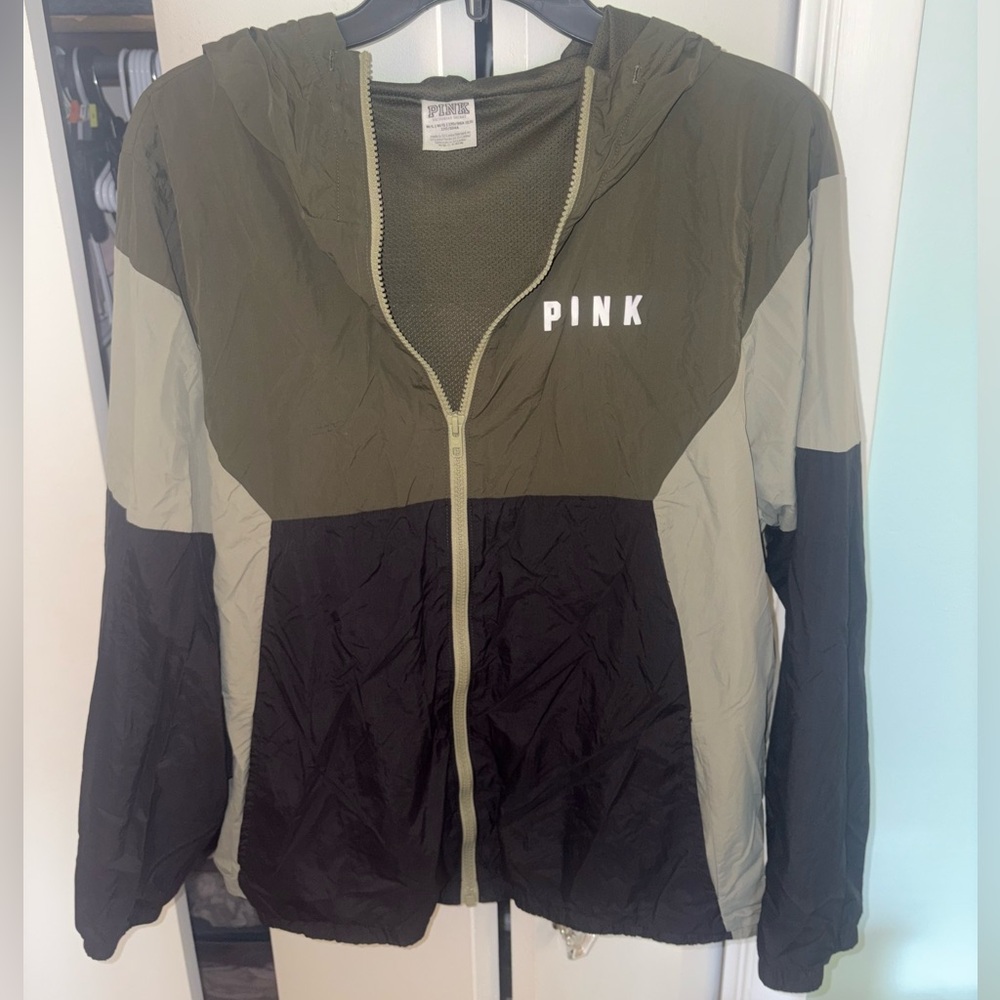 PINK Victoria's Secret Olive Windbreaker